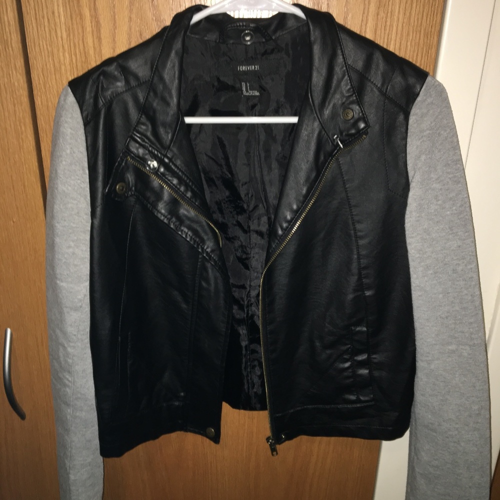 Trendy leather jacket